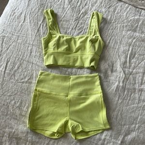 Free People Movement Neon Bra & Shorts Set